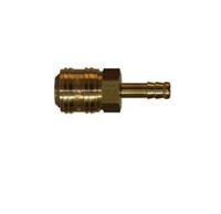 RECTUS BRASS COUPLER&lt;BR&gt;1/8&quot; BARB SGL SHUT-OFF SOCKET